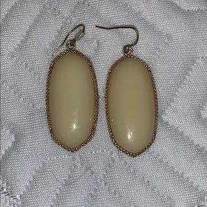 Cream and gold earrings